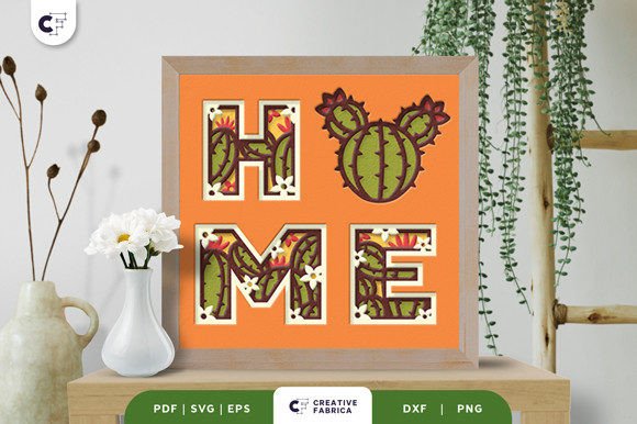 Download HOME Cactus 3D Shadow Box Paper Cut - Cactus 3d shadow box Collection